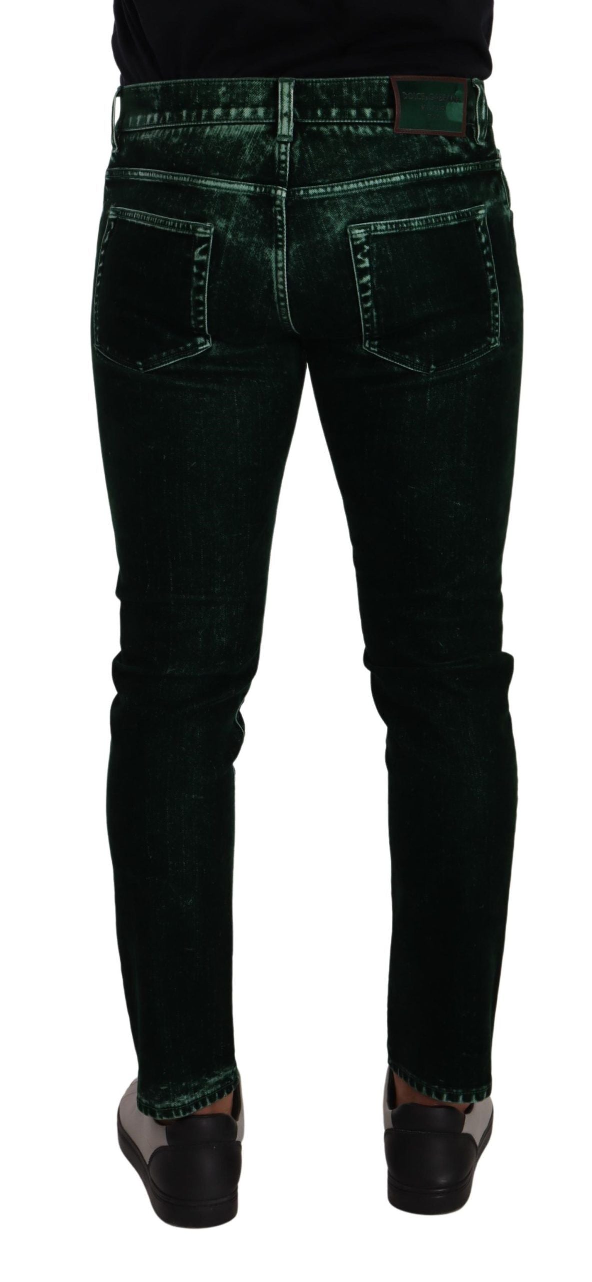 Dolce &amp; Gabbana Jean slim stretch en coton vert