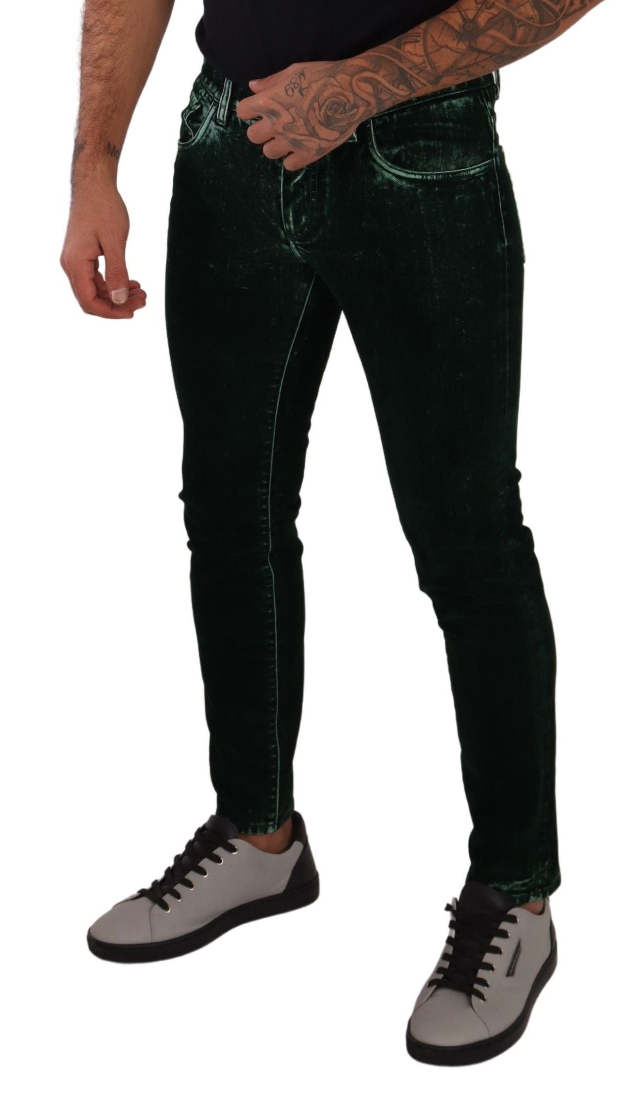 Dolce &amp; Gabbana Jean slim stretch en coton vert