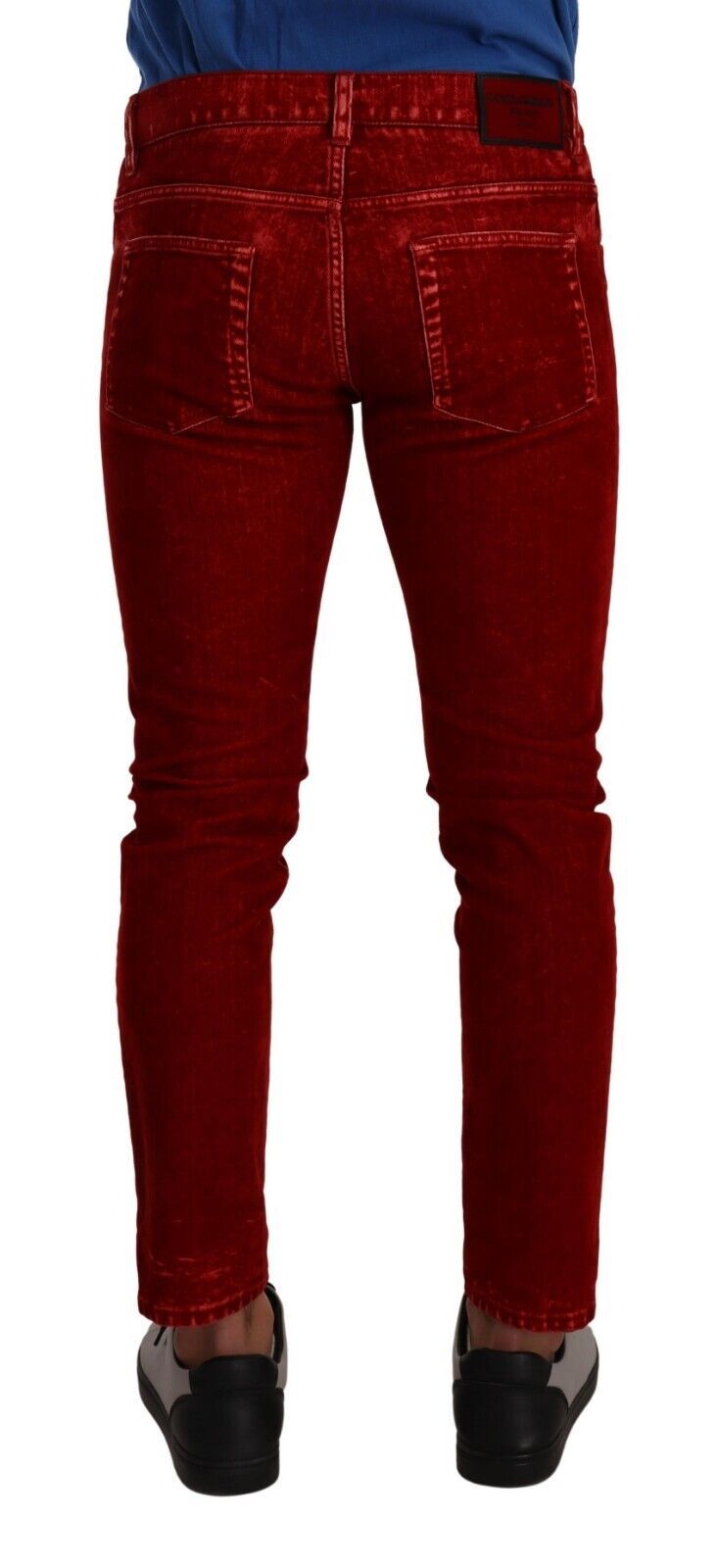 Dolce &amp; Gabbana Jean skinny en denim stretch en coton rouge