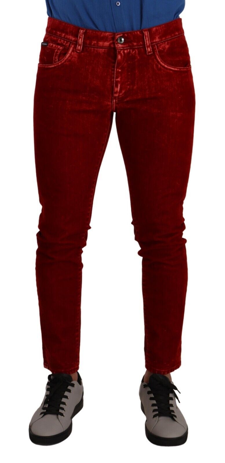 Dolce &amp; Gabbana Jean skinny en denim stretch en coton rouge