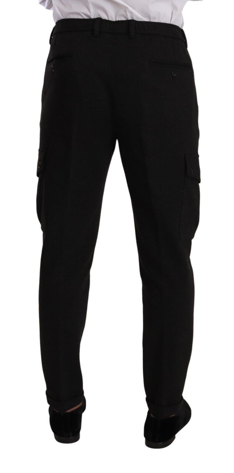 Dolce &amp; Gabbana Pantalon cargo en viscose noir pour homme