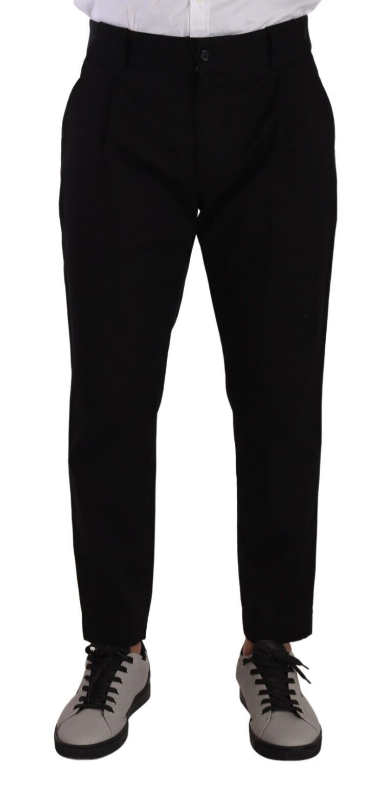 Dolce &amp; Gabbana Jean pantalon chino stretch en coton noir