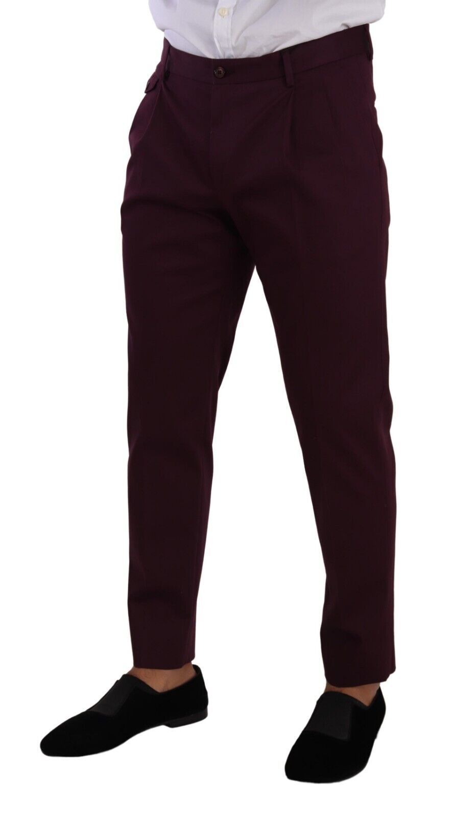 Dolce &amp; Gabbana Pantalon chino fuselé en coton violet