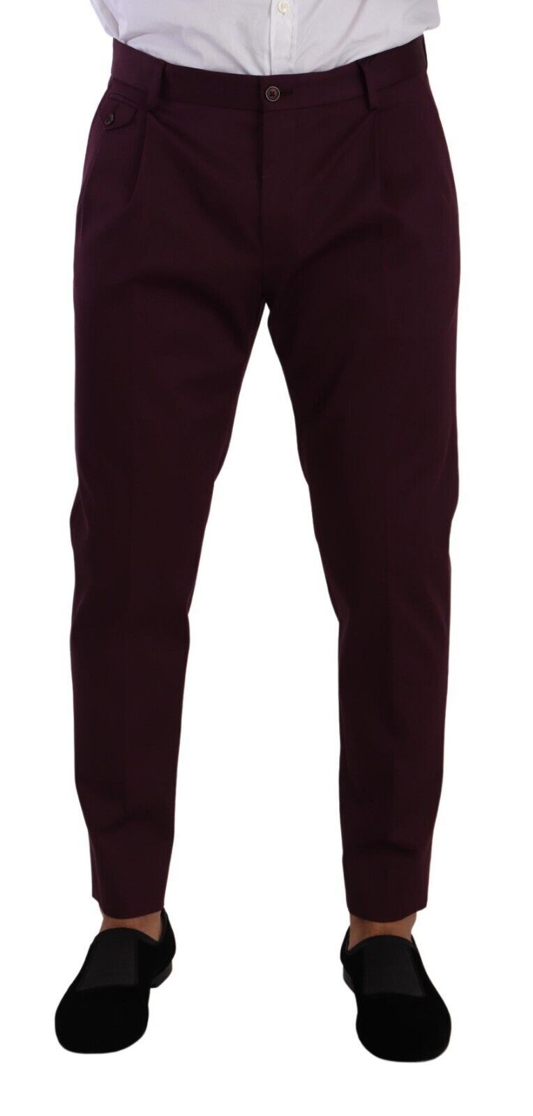 Dolce &amp; Gabbana Pantalon chino fuselé en coton violet