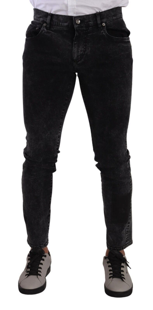 Dolce &amp; Gabbana Jean skinny en denim stretch en coton noir