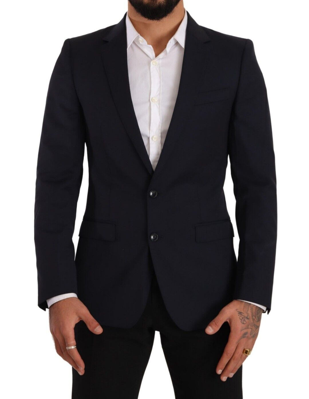 Dolce &amp; Gabbana Manteau simple boutonnage bleu foncé Blazer MARTINI