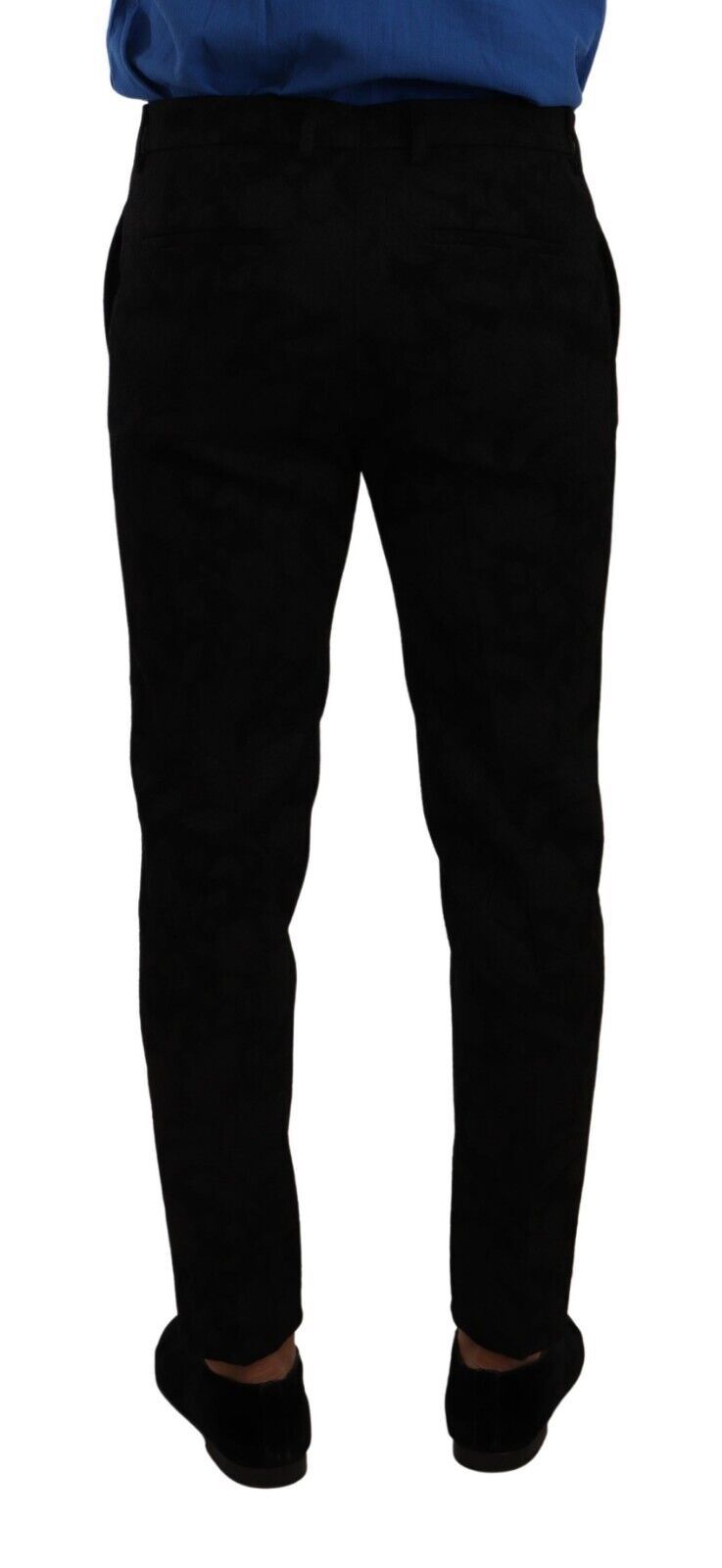 Dolce &amp; Gabbana Pantalon habillé skinny en brocart noir