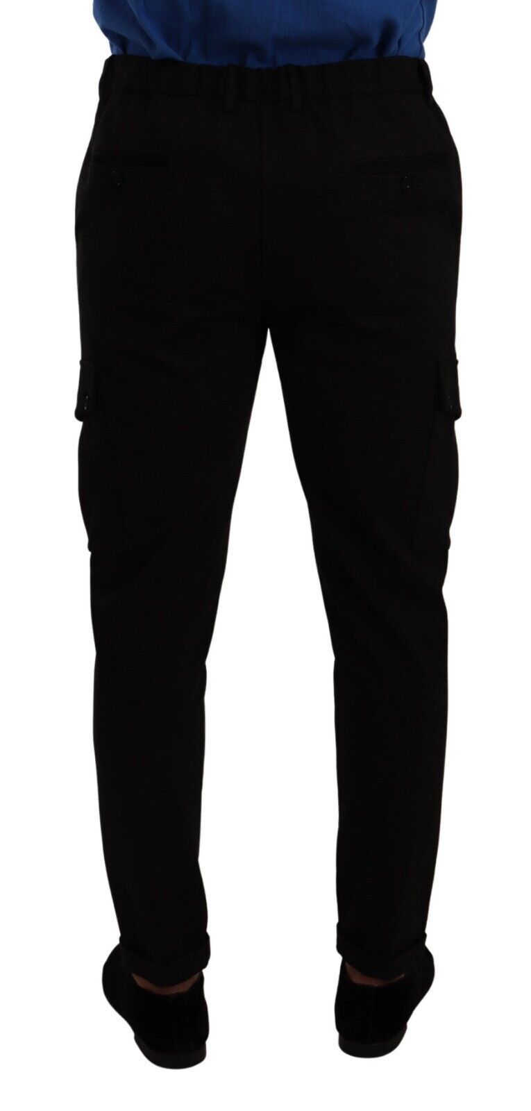 Dolce &amp; Gabbana Pantalon cargo skinny en viscose noir