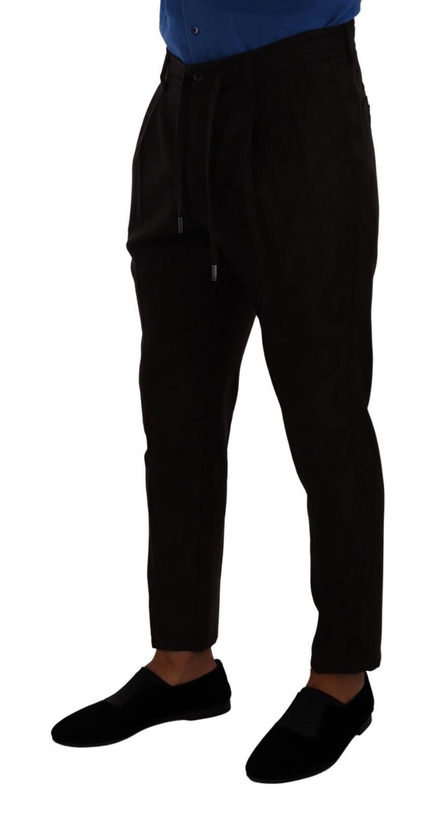 Dolce &amp; Gabbana Pantalon skinny en laine bordeaux pour hommes