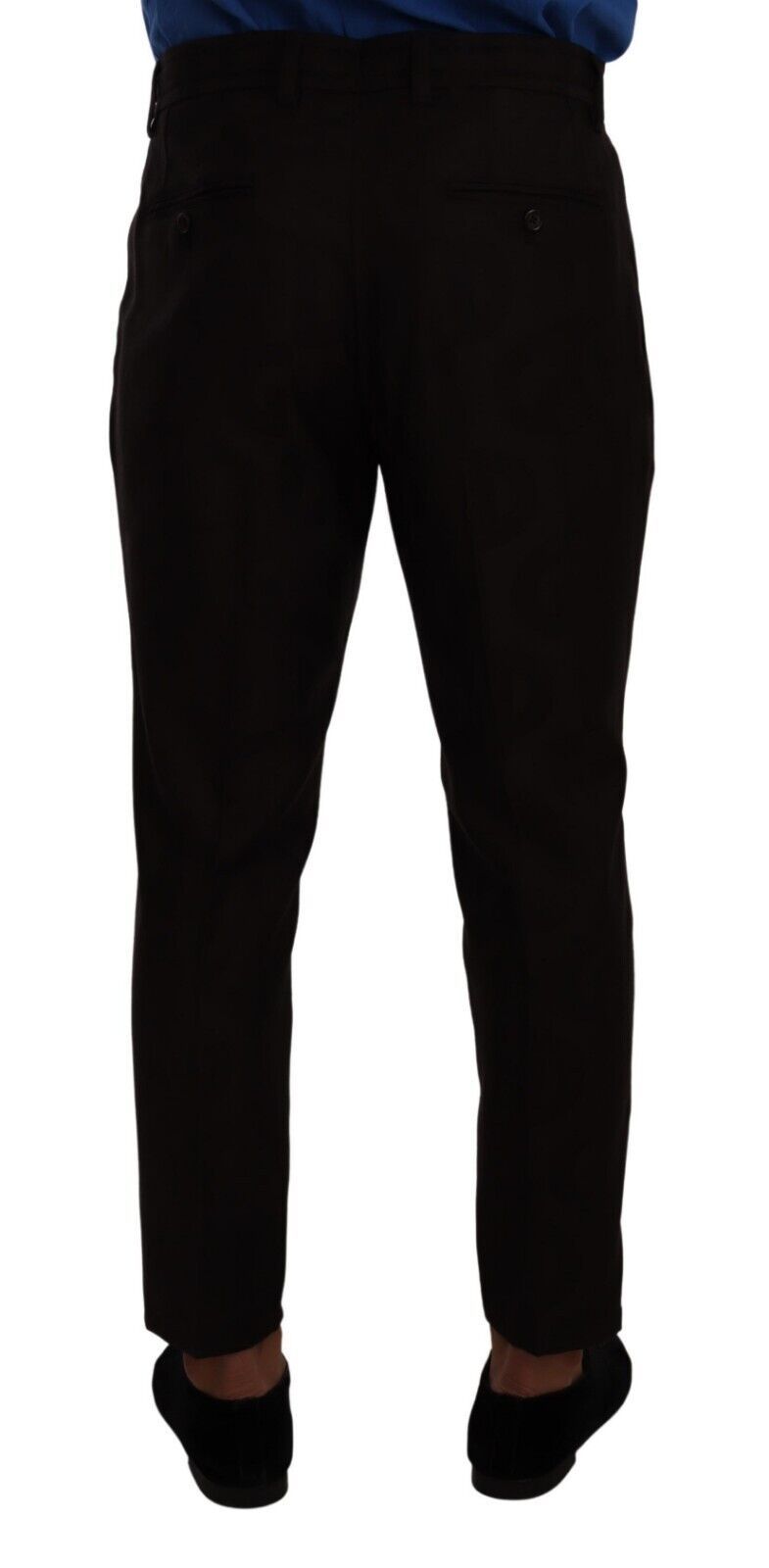 Dolce &amp; Gabbana Pantalon skinny en laine bordeaux pour hommes