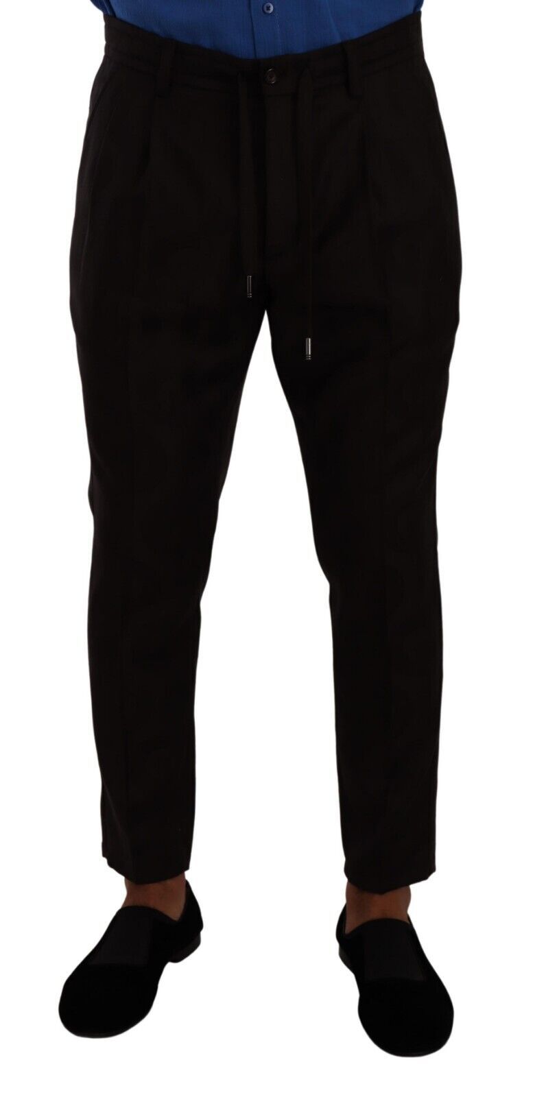 Dolce &amp; Gabbana Pantalon skinny en laine bordeaux pour hommes