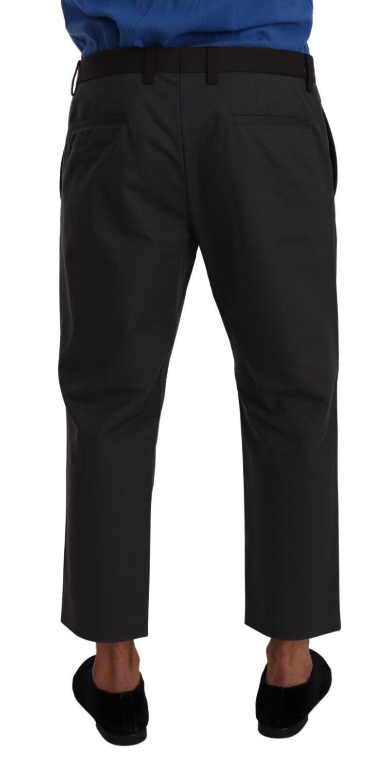 Dolce &amp; Gabbana Pantalon court à rayures bordeaux gris