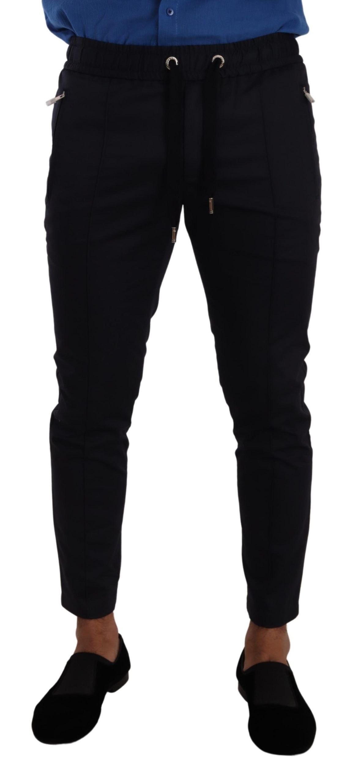 Dolce &amp; Gabbana Pantalon de jogging stretch en coton bleu