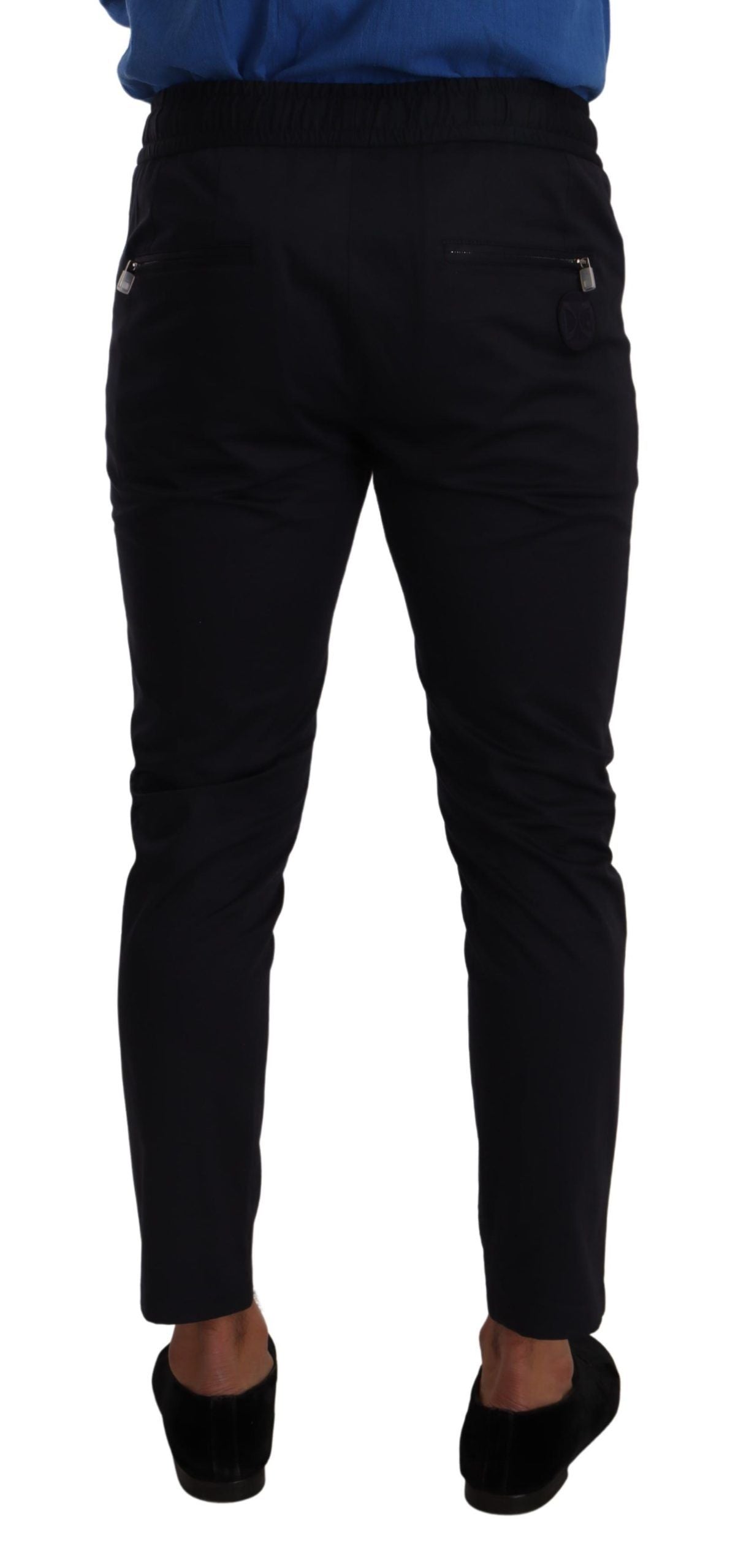 Dolce &amp; Gabbana Pantalon de jogging stretch en coton bleu