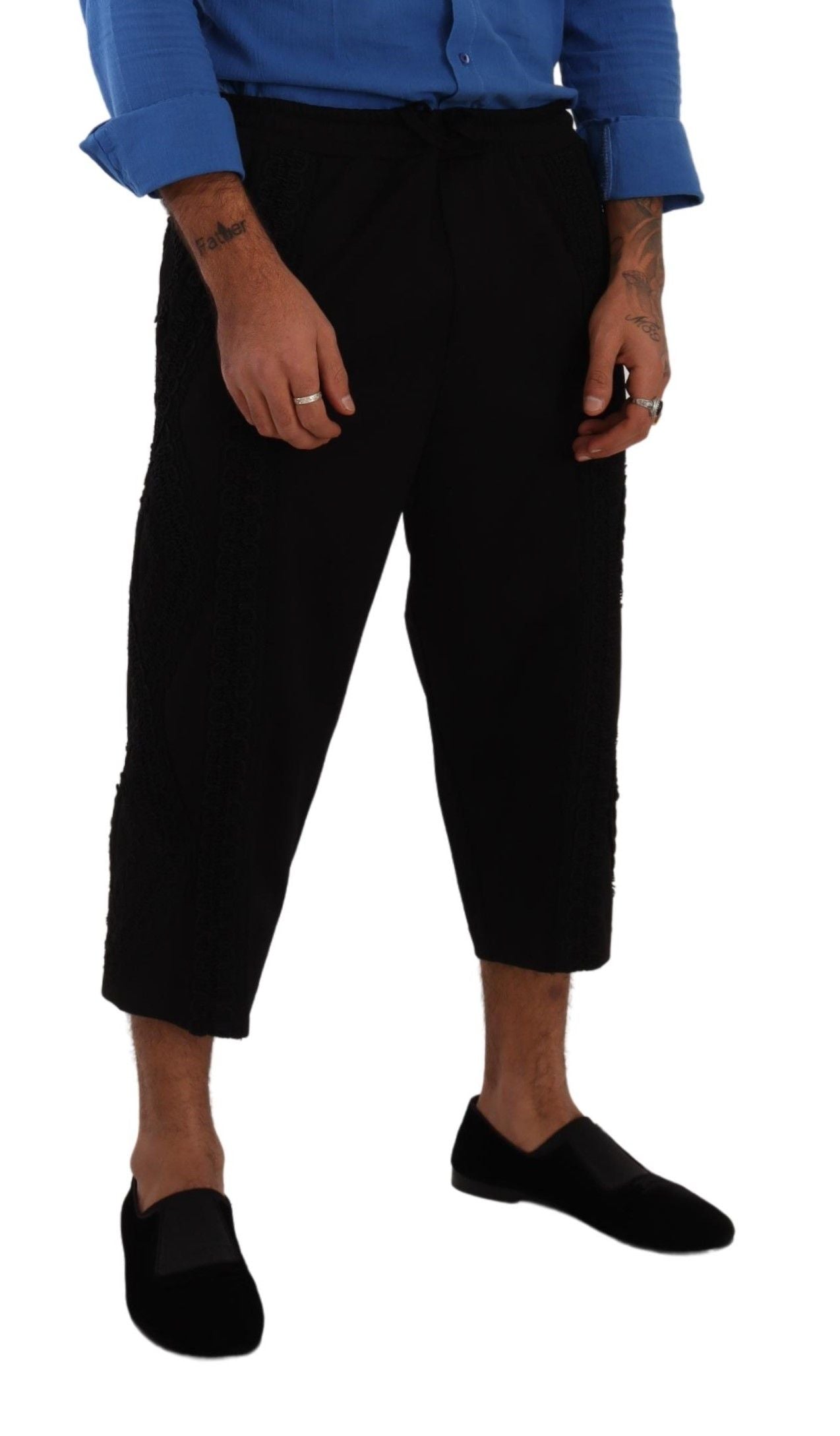 Dolce &amp; Gabbana Pantalon court Torero en coton noir