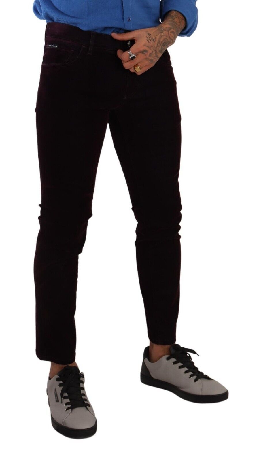 Dolce &amp; Gabbana Jean skinny stretch en coton bordeaux