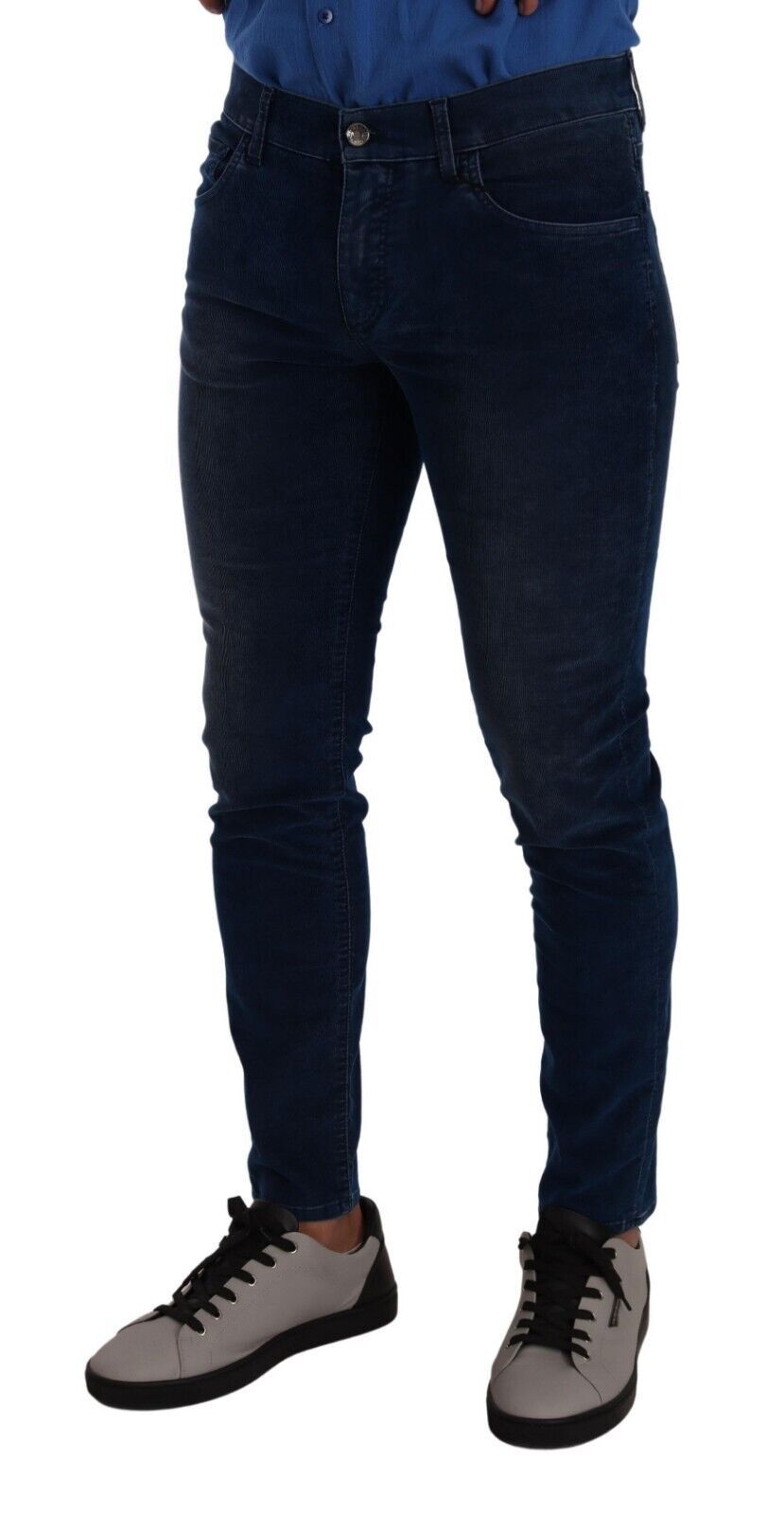 Dolce &amp; Gabbana Blaue Slim-Fit-Jeans aus Röhrenjeans aus Baumwolle