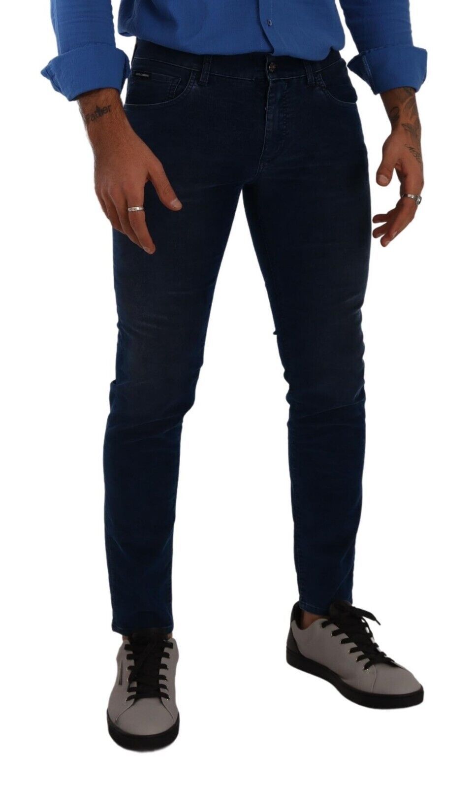 Dolce &amp; Gabbana Jean skinny en coton coupe slim bleu