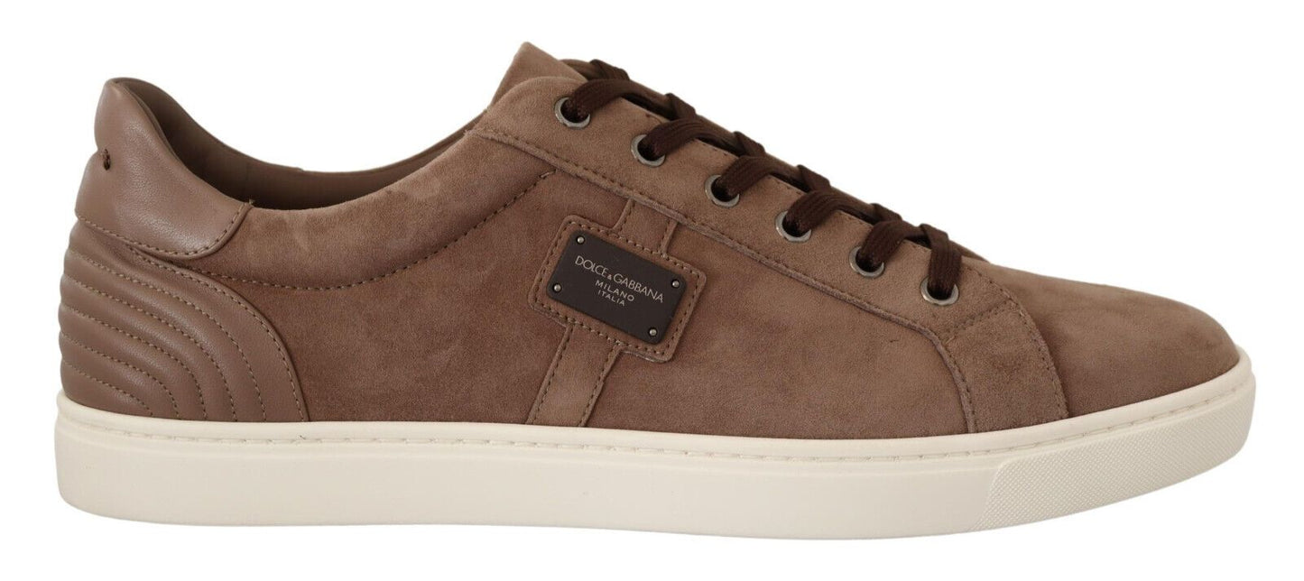 Dolce &amp; Gabbana braune Wildleder-Sneakers