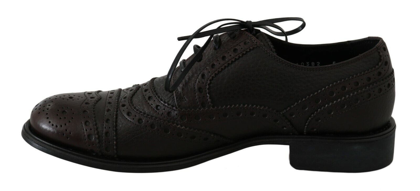 Dolce &amp; Gabbana Chaussures formelles Derby à bout d'aile en cuir marron