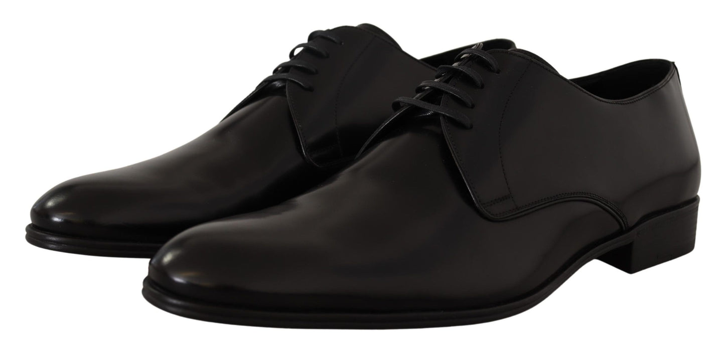 Dolce &amp; Gabbana Chaussures Derby formelles à lacets en cuir noir