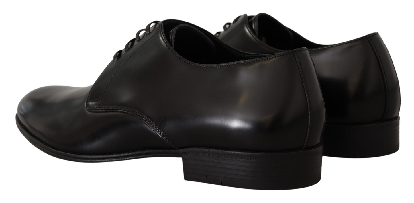 Dolce &amp; Gabbana Chaussures Derby formelles à lacets en cuir noir