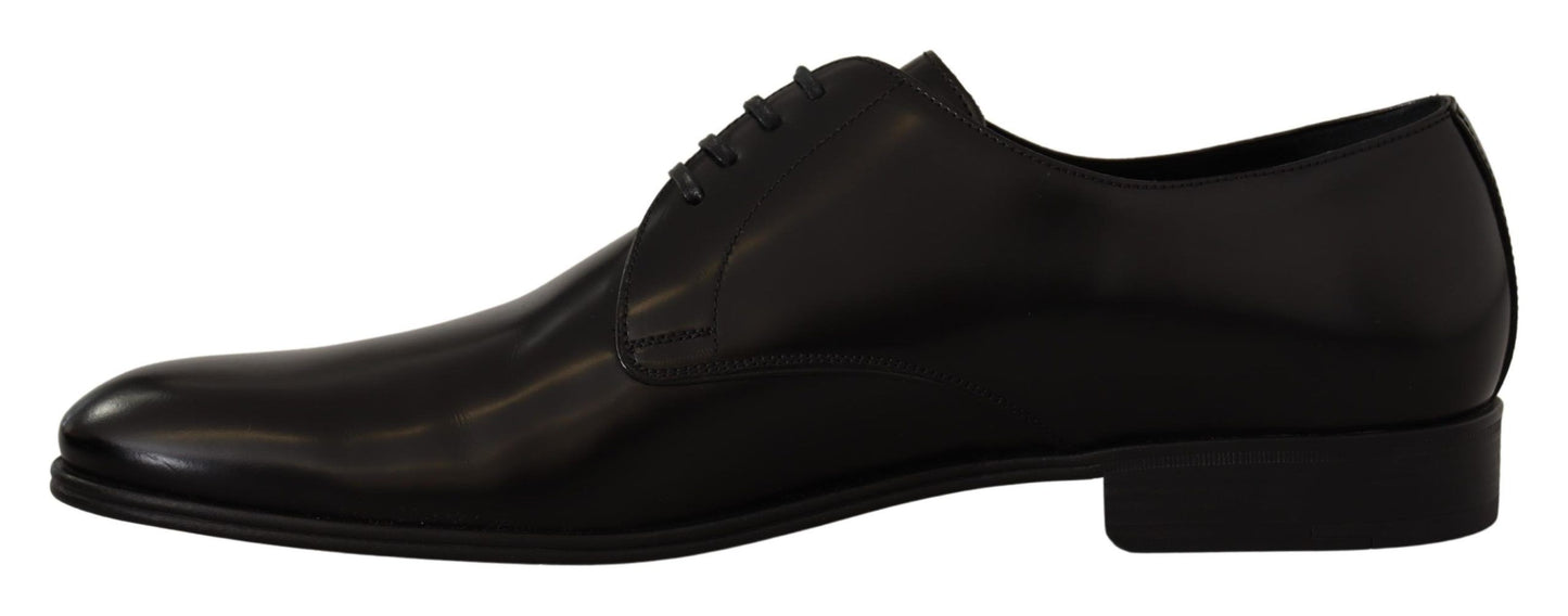 Dolce &amp; Gabbana Chaussures Derby formelles à lacets en cuir noir