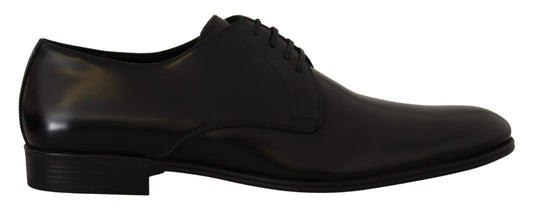 Dolce &amp; Gabbana Chaussures Derby formelles à lacets en cuir noir