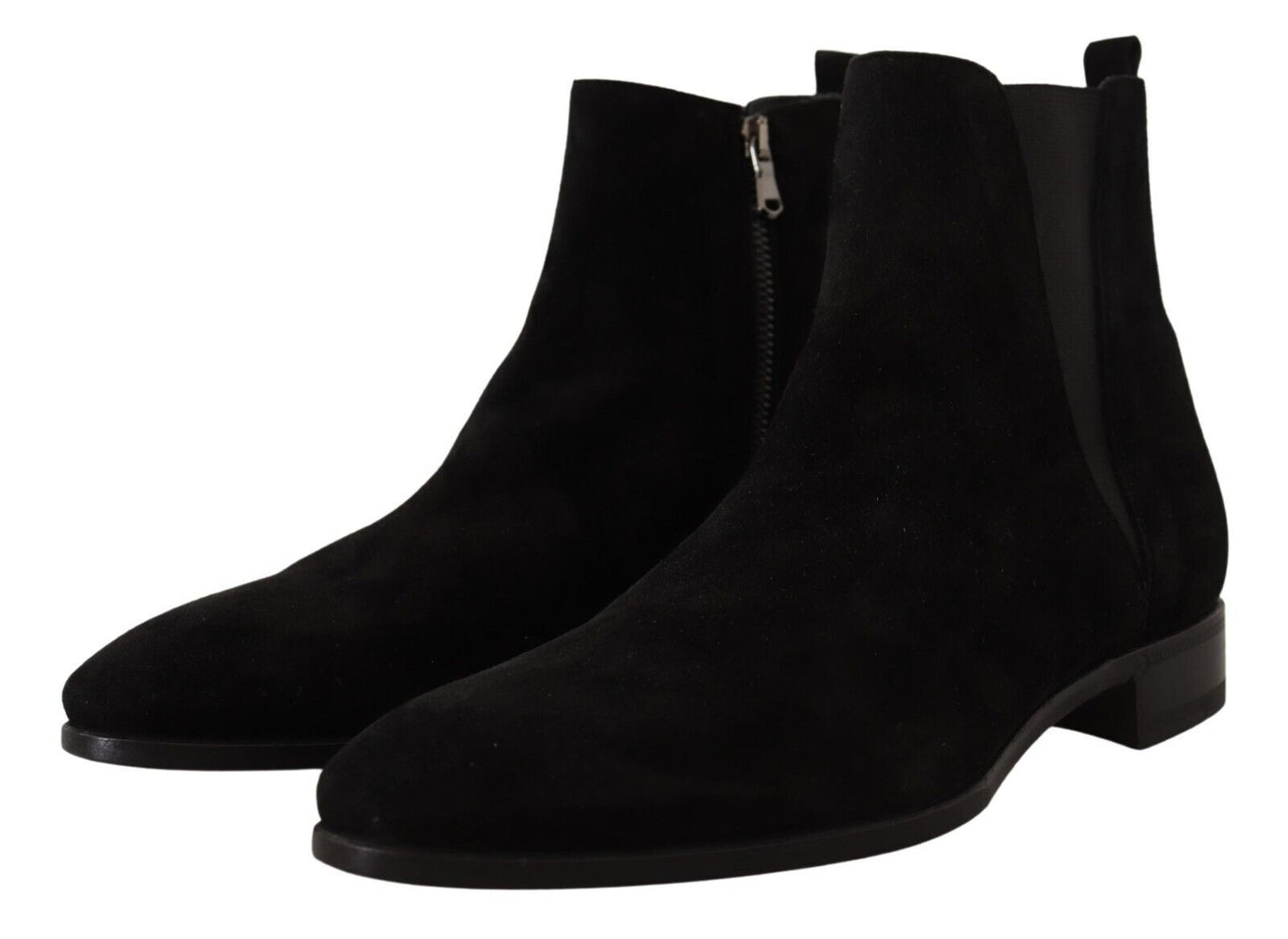 Dolce &amp; Gabbana Chaussures Chelsea en cuir suédé noir pour hommes