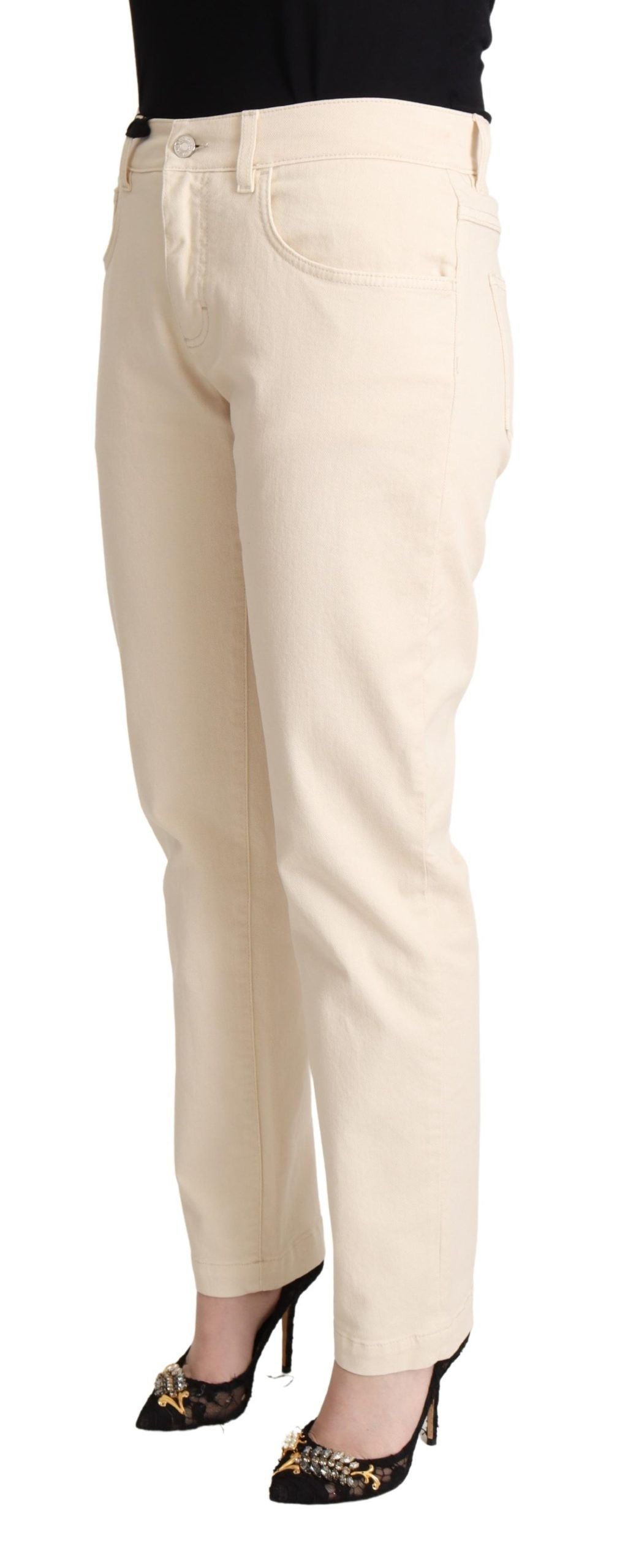 Dolce &amp; Gabbana Pantalon en jean skinny en coton blanc pour femme