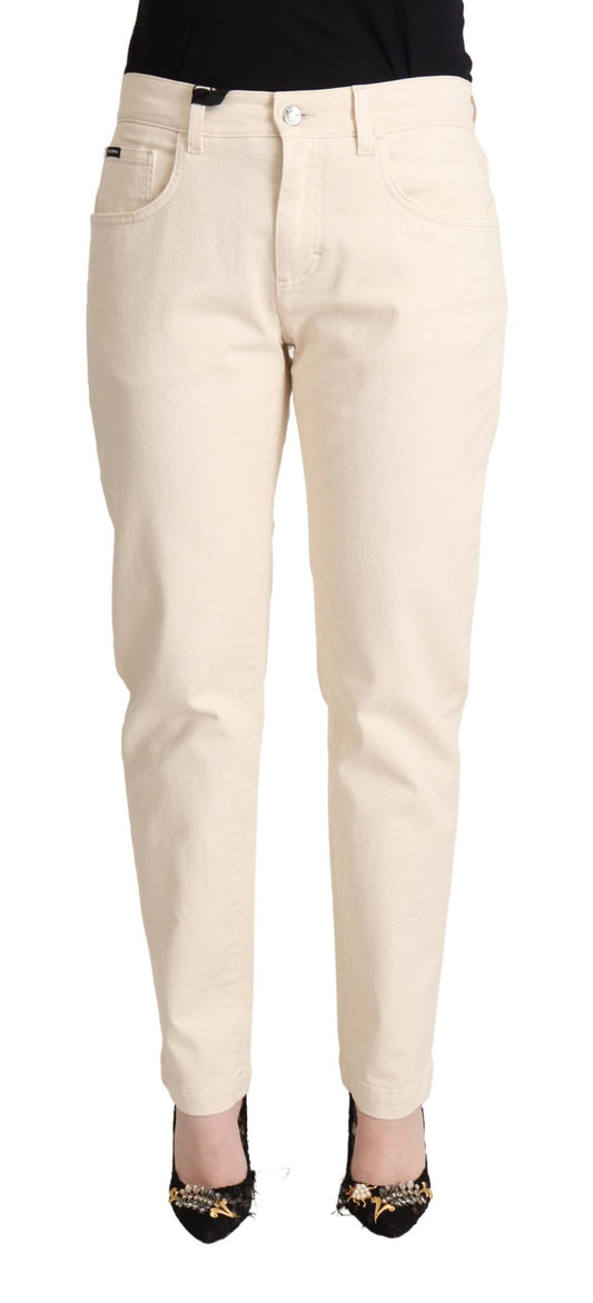 Dolce &amp; Gabbana Pantalon en jean skinny en coton blanc pour femme