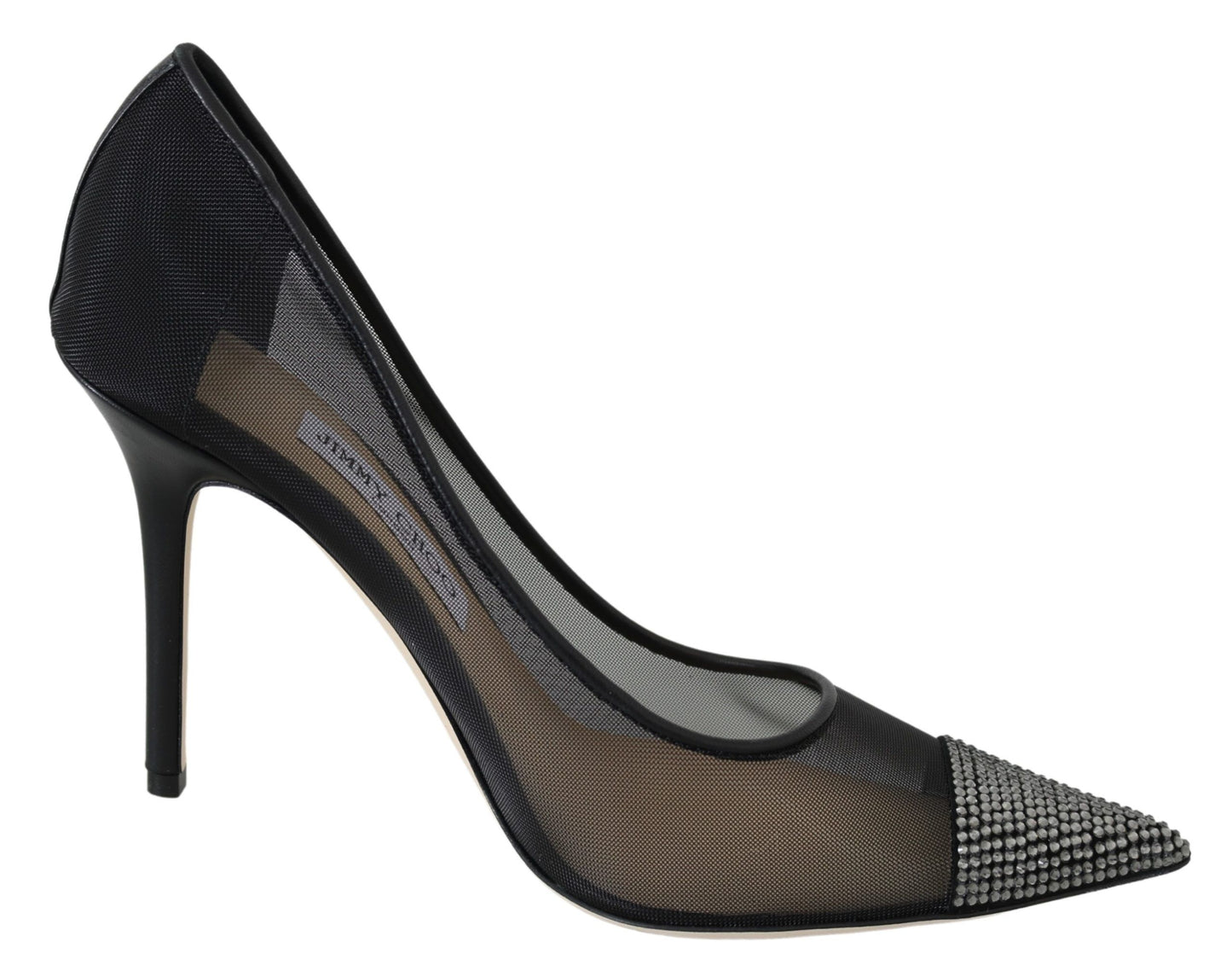 Jimmy Choo Escarpins Amika 85 Diamond en maille noire