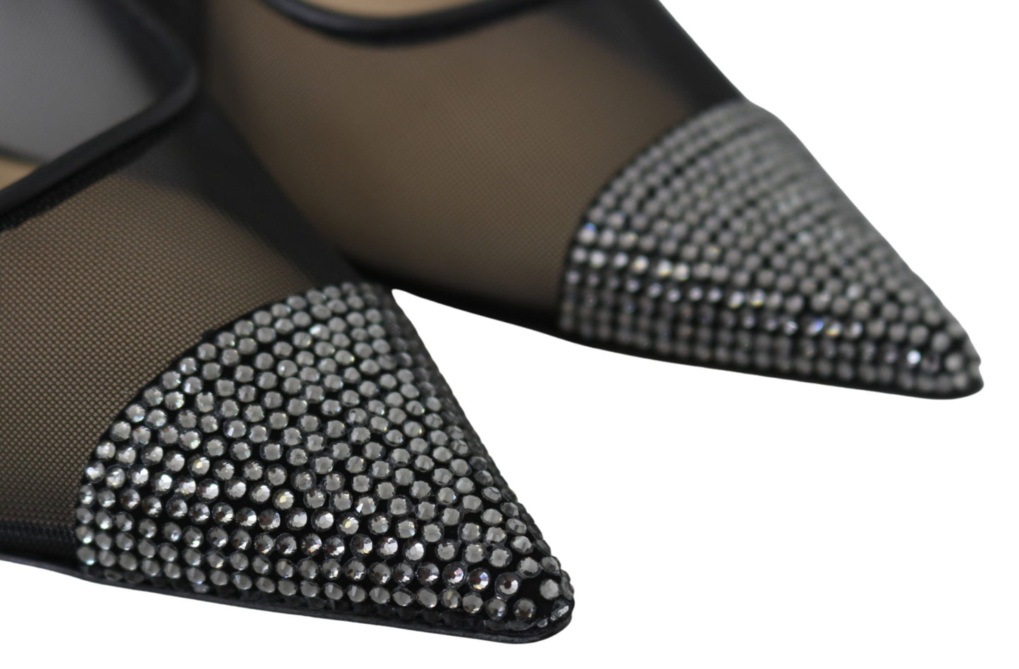 Jimmy Choo Escarpins Amika 85 Diamond en maille noire