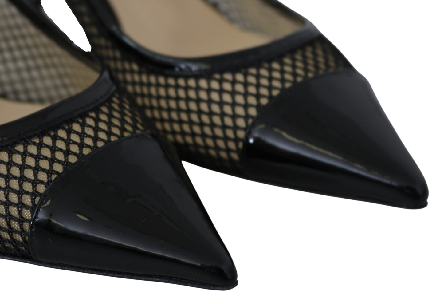 Jimmy Choo Escarpins Amika 50 en maille noire et cuir