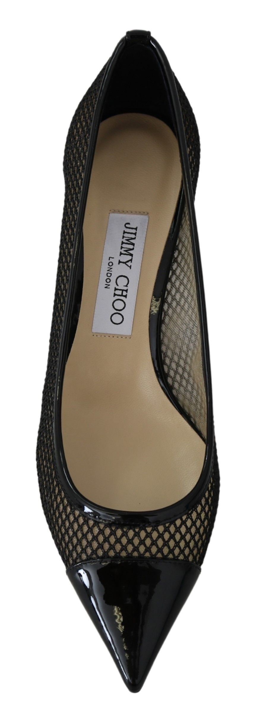 Jimmy Choo Escarpins Amika 50 en maille noire et cuir