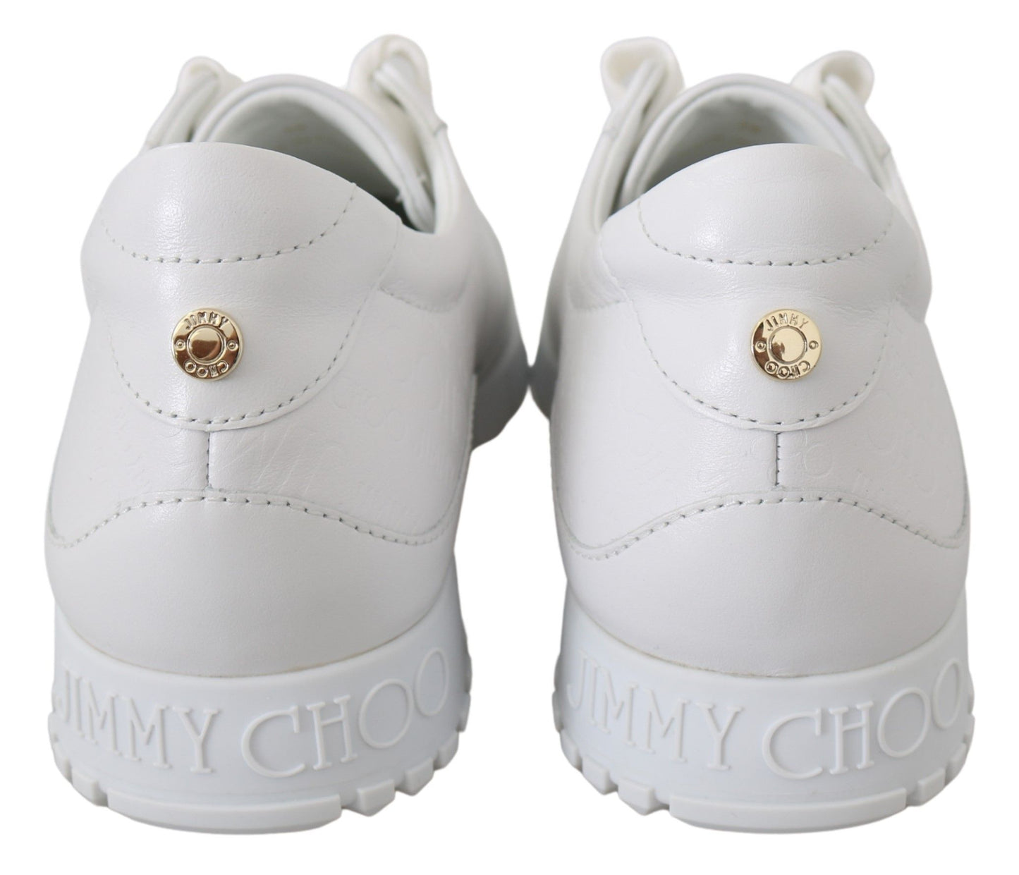 Jimmy Choo Baskets Monza en cuir blanc