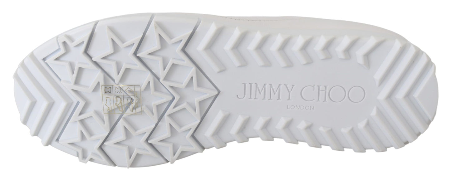 Jimmy Choo Baskets Monza en cuir blanc