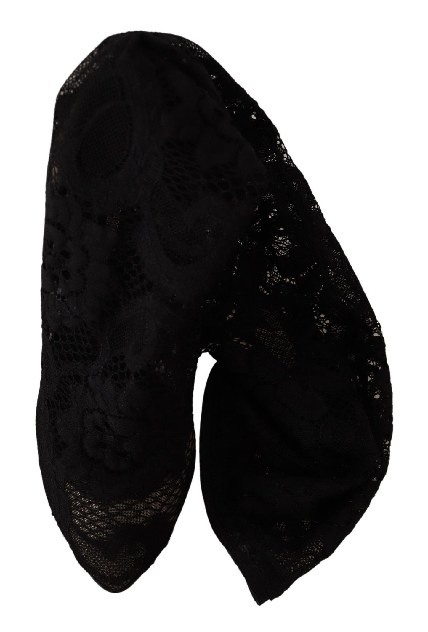 Dolce &amp; Gabbana Chaussettes extensibles noires Taormina Bottes en dentelle Chaussures