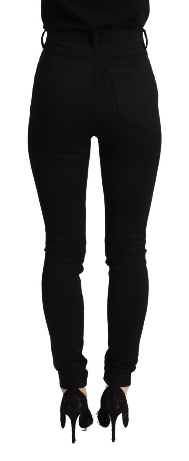 Dolce &amp; Gabbana – Schwarze Skinny-Slim-Fit-Hose mit hoher Taille