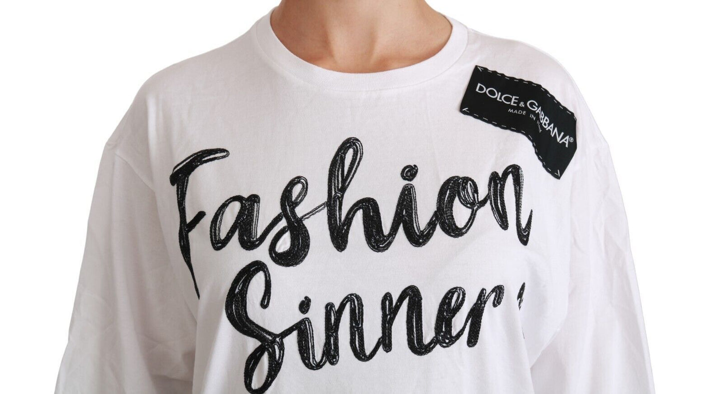 Dolce &amp; Gabbana Haut T-shirt en dentelle de coton blanc Fashion Sinner