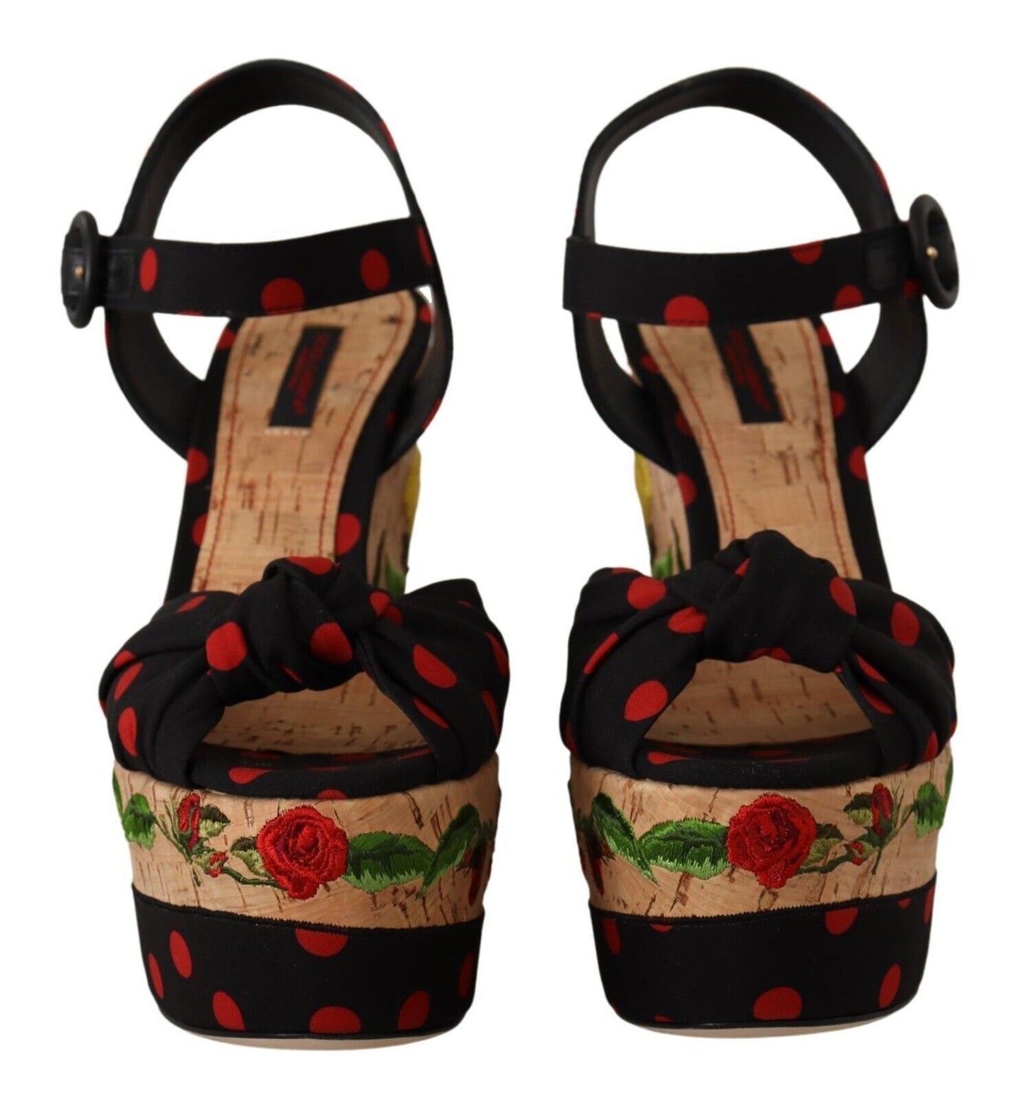 Dolce &amp; Gabbana Sandales compensées à plateforme multicolores Chaussures Charmeuse