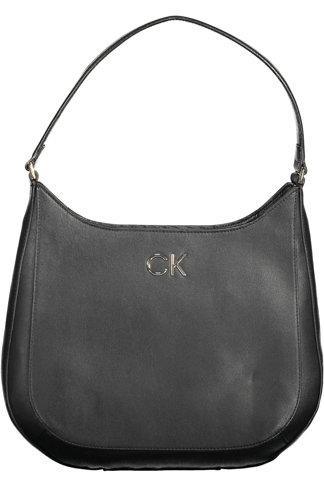 Calvin Klein Elegant Black Shoulder Bag with Zip Closure