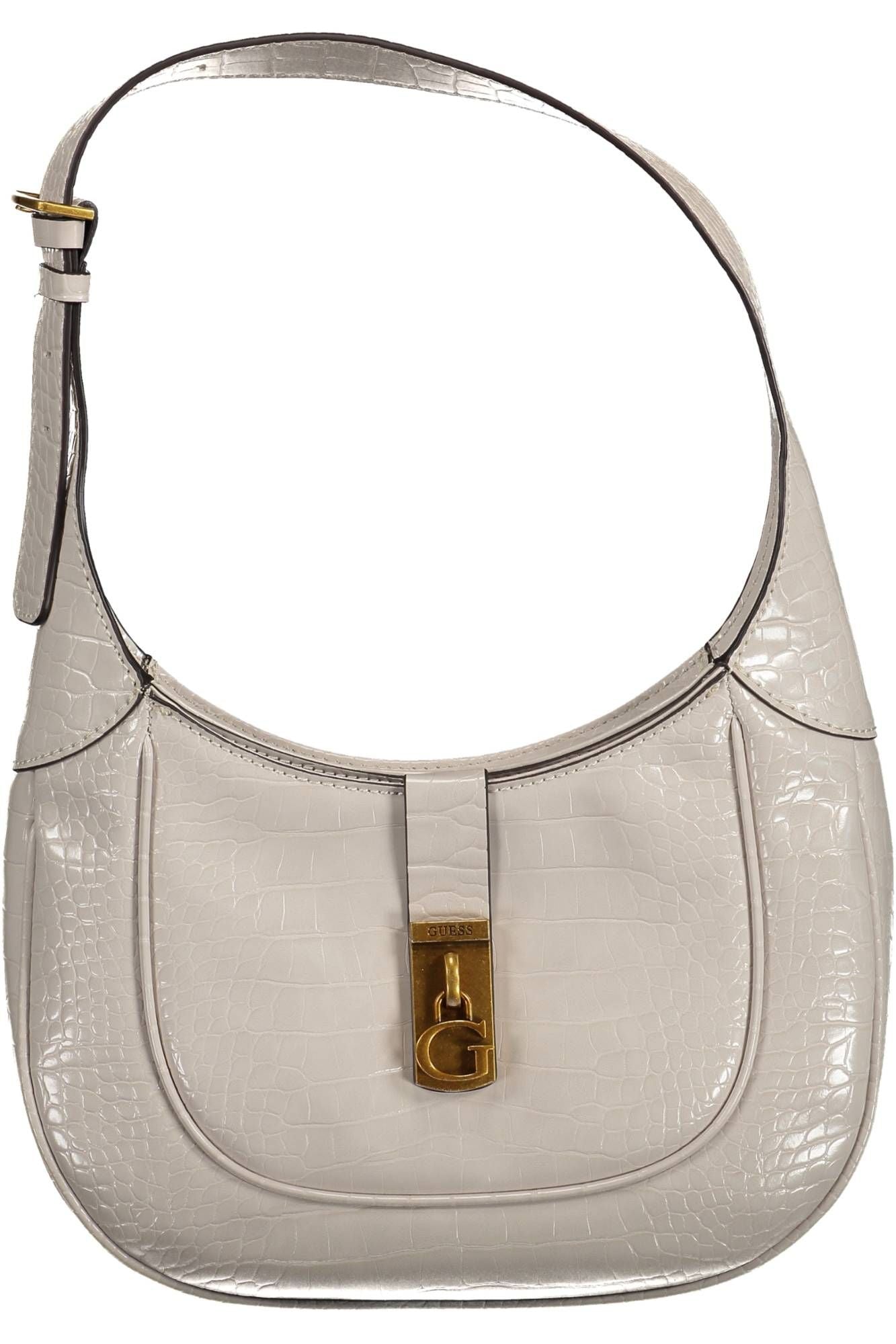 Guess Jeans Chic Gray Shoulder Bag with Contrasting Details