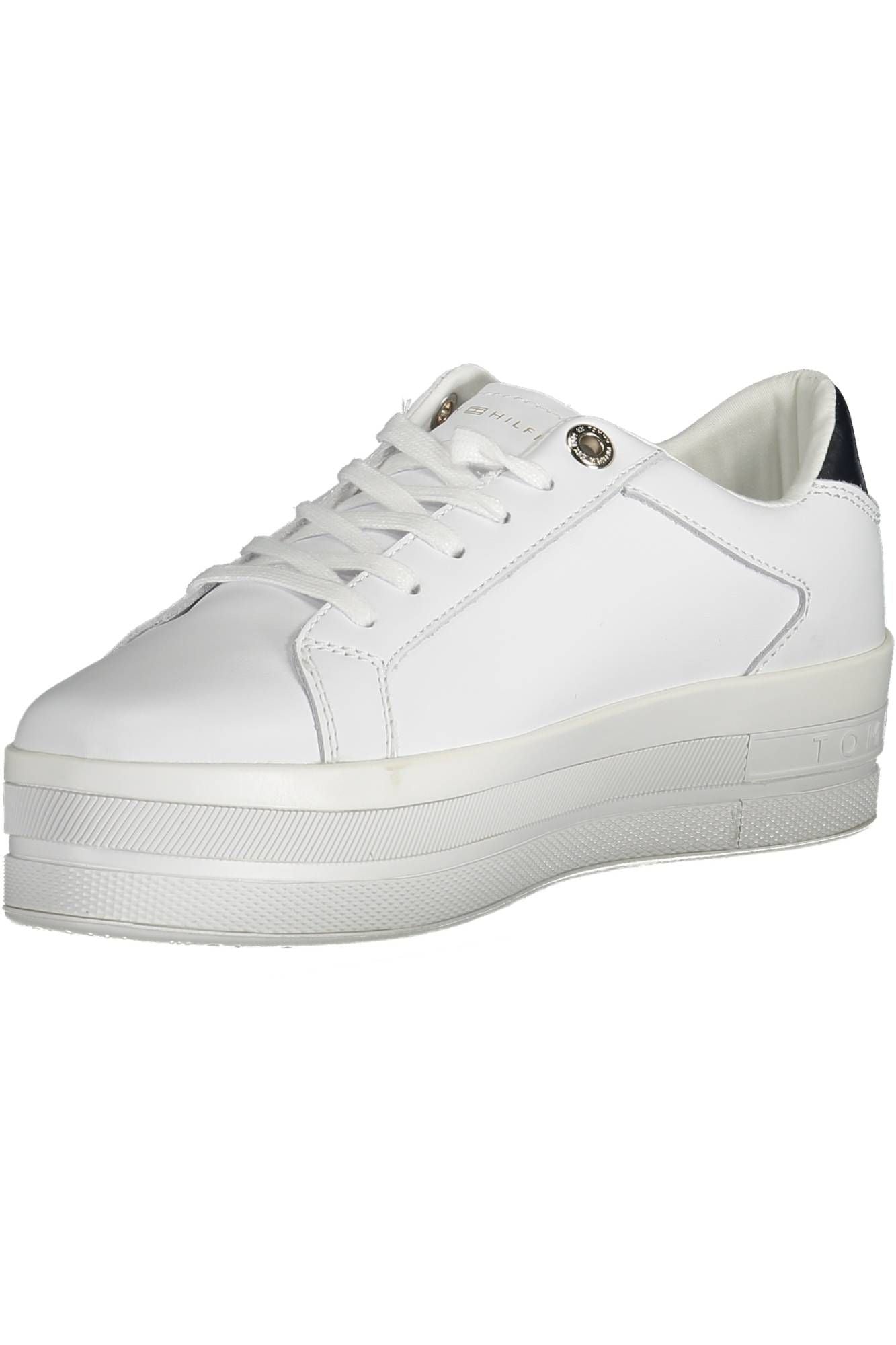 Tommy Hilfiger Sleek White Sneakers with Eco-Conscious Appeal