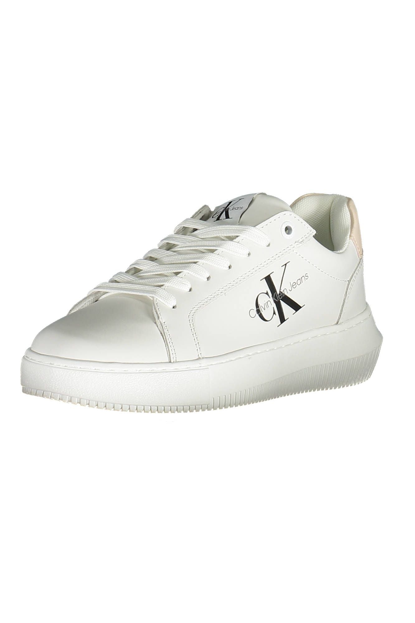 Calvin Klein Eco-Conscious White Sneakers with Contrasting Accents