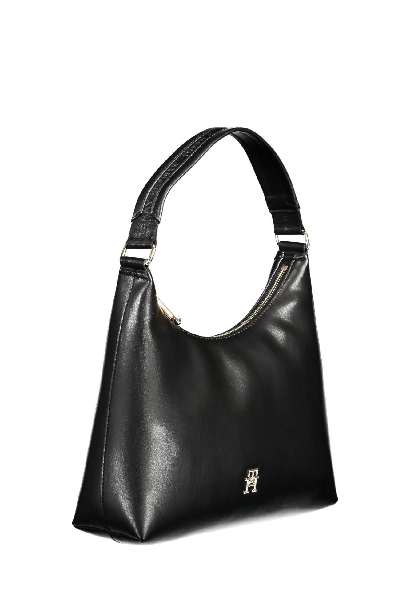 Tommy Hilfiger Elegant Black One-Handle Shoulder Bag