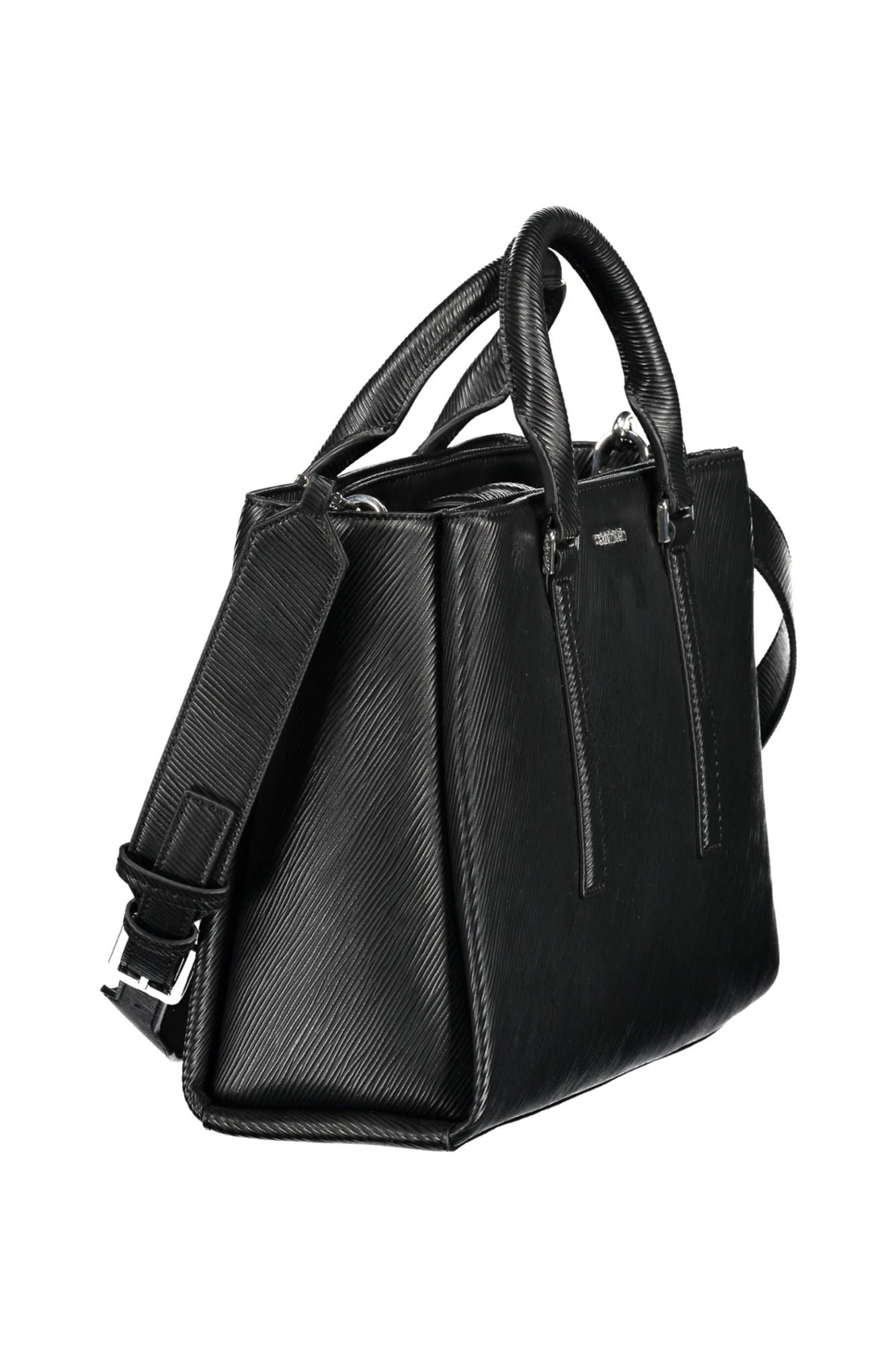 Calvin Klein Elegant Black Contrasting Details Handbag