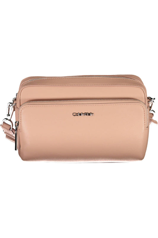 Calvin Klein Elegant Pink Shoulder Bag with Logo Detail