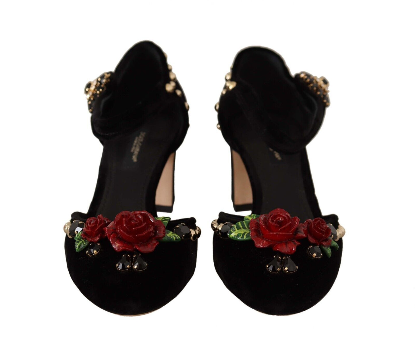 Dolce &amp; Gabbana Sandales à talons ornées de brides à la cheville noires