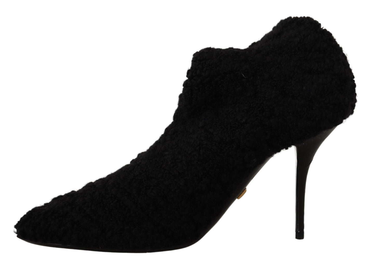 Dolce &amp; Gabbana Schwarze Damenstiefel mit Stiletto-Absatz und mittlerer Wade